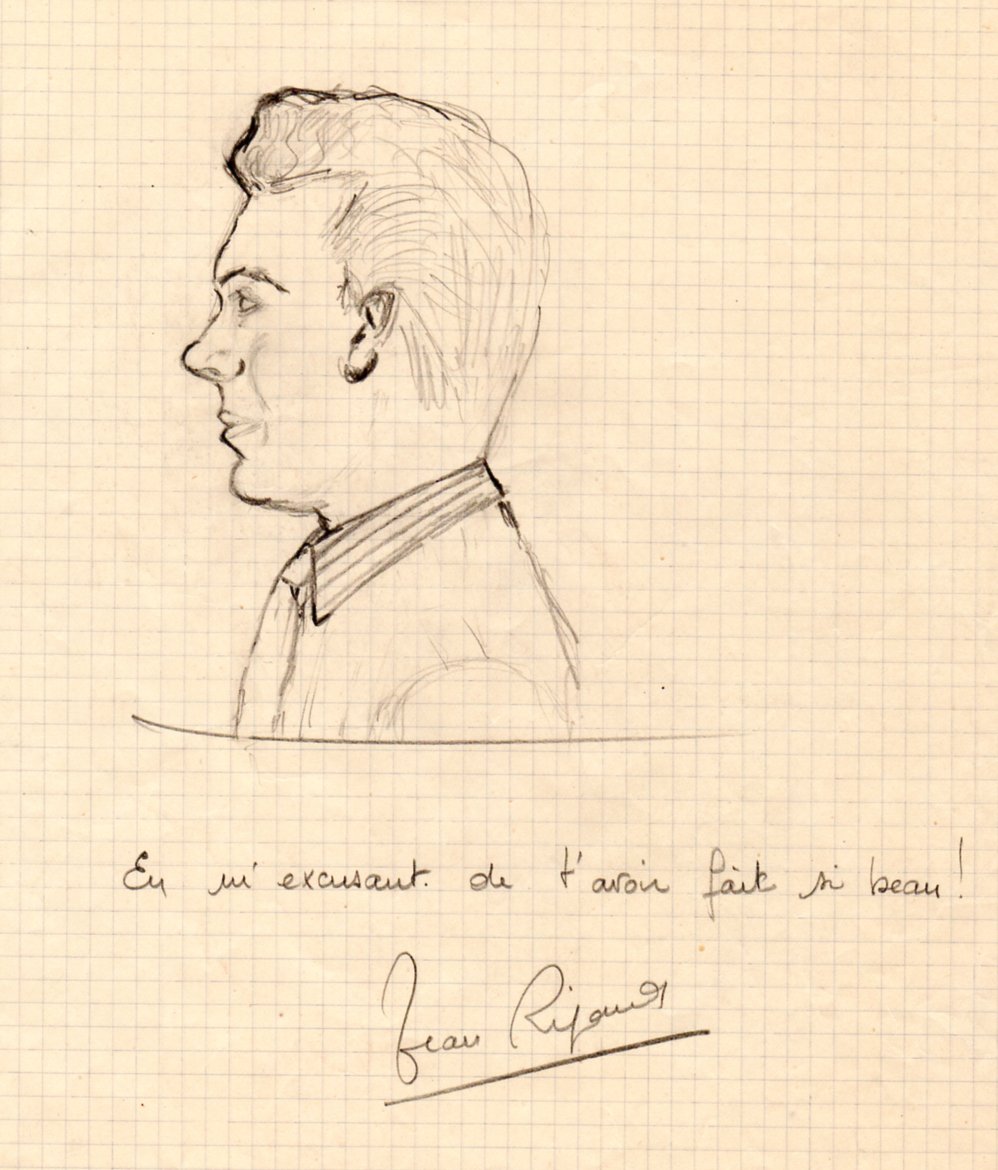 Croquis de Stan KULAJUS par Jean RIGAUD, député-maire d'Ecully